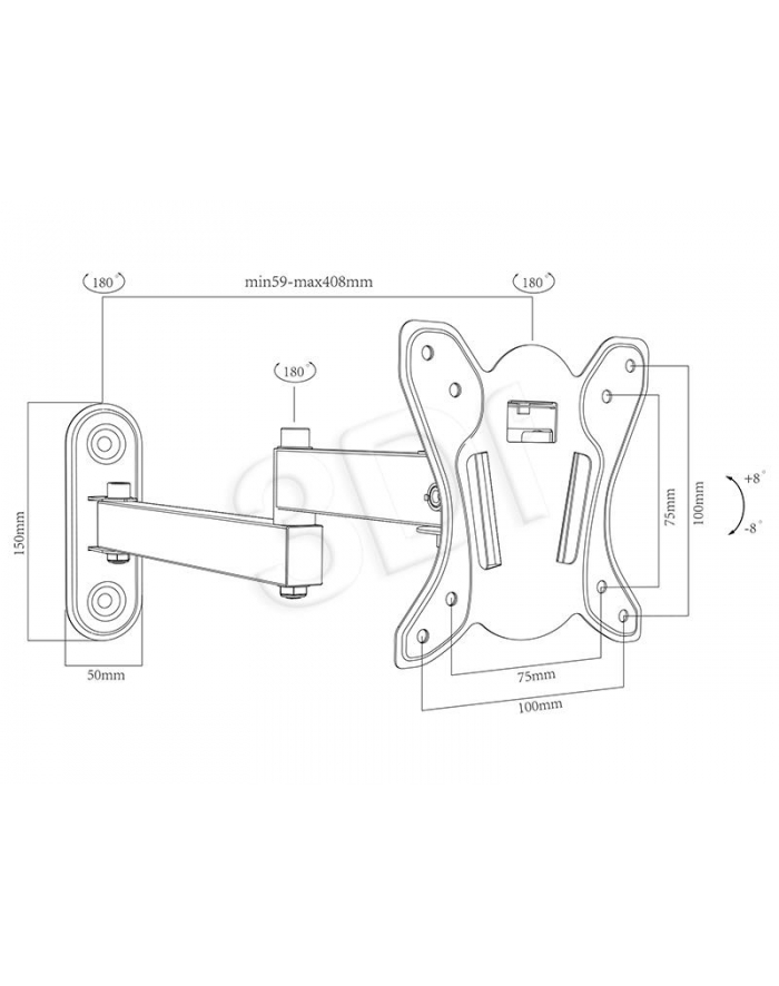 Uchwyt do TV BLOW  76-855# (ścienny; 10  - 27 ; Max. 20kg) główny