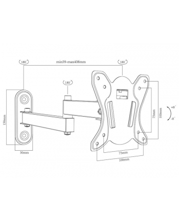 Uchwyt do TV BLOW  76-855# (ścienny; 10  - 27 ; Max. 20kg)
