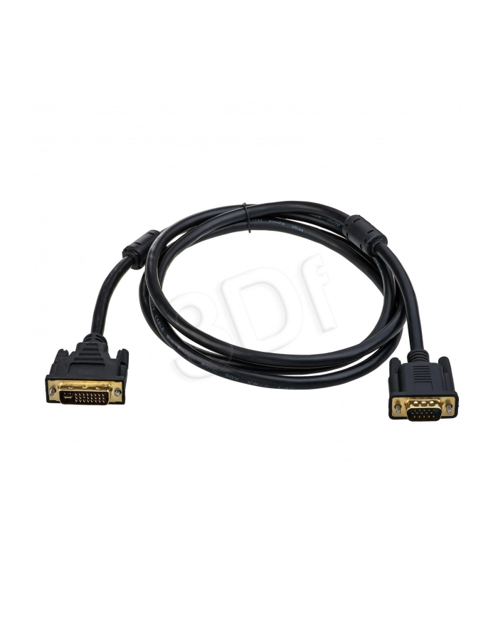 Kabel Akyga AK-AV-03 (DVI-I (Single link) M - D-Sub (VGA) M; 1 8m; kolor czarny) główny
