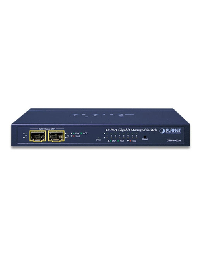 Switch Planet GSD-1002M (8x 10/100/1000Mbps) główny