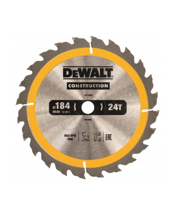 Tarcza do pilarek przenośnych DeWalt DT1939-QZ (Węglik spiekany; 184 mm)