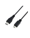 Kabel Akyga  AK-USB-16 (Micro USB M - USB typu C F; 1m; kolor czarny) - nr 6