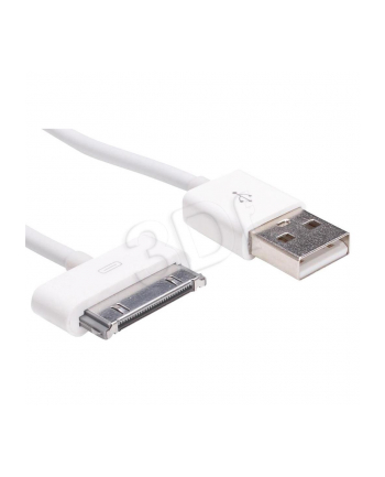Kabel Akyga AK-USB-08 (USB M - Apple 30-Pin M; 1m; kolor biały)