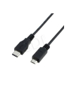 Kabel Akyga  AK-USB-16 (Micro USB M - USB typu C F; 1m; kolor czarny) - nr 2