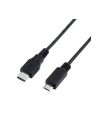 Kabel Akyga  AK-USB-16 (Micro USB M - USB typu C F; 1m; kolor czarny) - nr 3