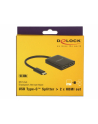 DELOCK SPLITTER VIDEO USB TYPE-C -> 2X HDMI 4K - nr 3