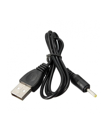 Kabel Akyga AK-DC-02 (USB M - 2.5 x 0.7 mm M; 0 8m; kolor czarny)