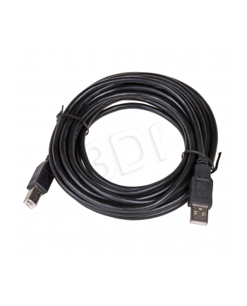 Kabel Akyga AK-USB-18 (USB M - USB 2.0 typu B M; 5m; kolor czarny)