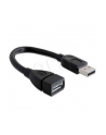 Kabel Akyga AK-USB-23 (USB M - USB 2.0 F; 0 15m; kolor czarny) - nr 1