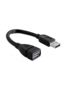 Kabel Akyga AK-USB-23 (USB M - USB 2.0 F; 0 15m; kolor czarny) - nr 2