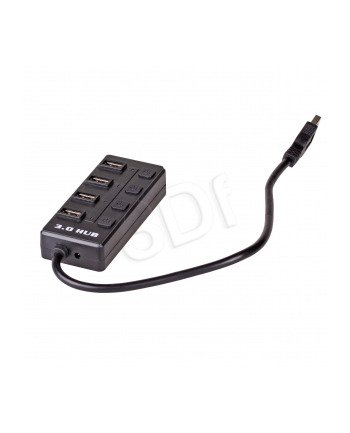 Hub USB Akyga AK-AD-33 (4x USB 3.0; kolor czarny)