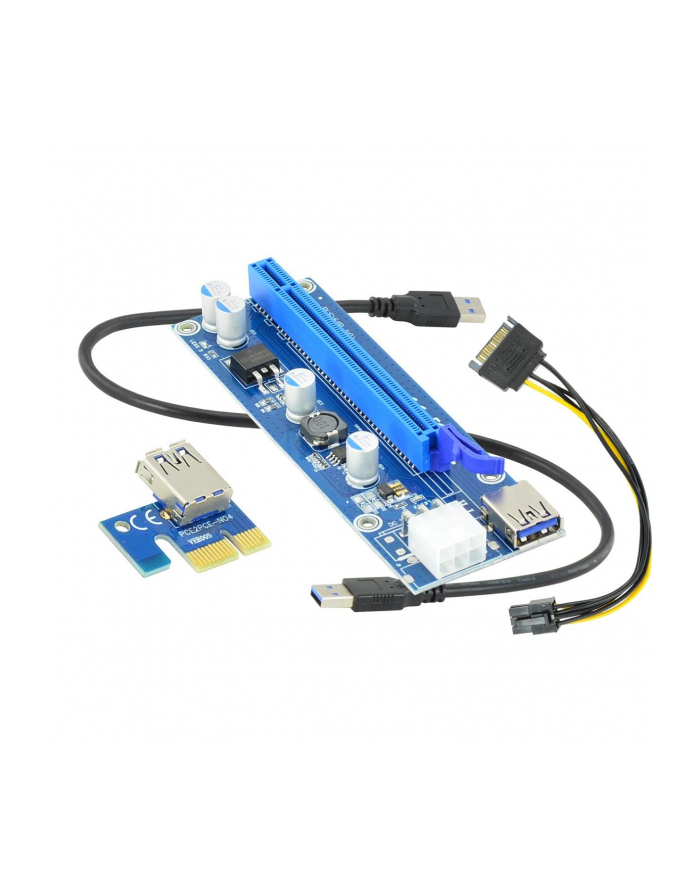 AKYGA RISER PCI-E 1X - 16X USB 3.0 AK-CA-64 główny