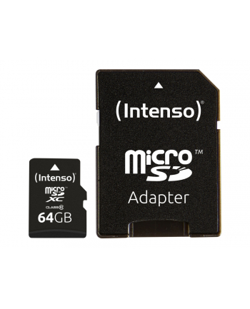 Karta pamięci z adapterem INTENSO 3413490 (64GB; Class 10; Adapter)