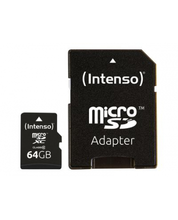 Karta pamięci z adapterem INTENSO  3413490 (64GB; Class 10; Adapter)