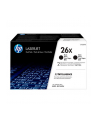 hewlett-packard Toner HP CF226XD (oryginał HP26XD HP 26XD zestaw zawiera 2 szt. czarny CF226X; 9 000 stron; czarny) - nr 3