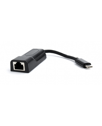 Adapter GEMBIRD A-CM-LAN-01 (USB 3.1 typu C M - RJ45 F; 0 15m; kolor czarny)