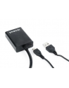 Adapter GEMBIRD A-VGA-HDMI-01 (HDMI F - D-Sub (VGA)  Jack stereo 3 5 mm  USB 2.0 M; 0 15m; kolor czarny) - nr 18