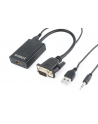 Adapter GEMBIRD A-VGA-HDMI-01 (HDMI F - D-Sub (VGA)  Jack stereo 3 5 mm  USB 2.0 M; 0 15m; kolor czarny) - nr 2