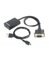 Adapter GEMBIRD A-VGA-HDMI-01 (HDMI F - D-Sub (VGA)  Jack stereo 3 5 mm  USB 2.0 M; 0 15m; kolor czarny) - nr 3