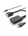 Adapter GEMBIRD A-VGA-HDMI-01 (HDMI F - D-Sub (VGA)  Jack stereo 3 5 mm  USB 2.0 M; 0 15m; kolor czarny) - nr 5