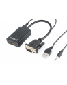 Adapter GEMBIRD A-VGA-HDMI-01 (HDMI F - D-Sub (VGA)  Jack stereo 3 5 mm  USB 2.0 M; 0 15m; kolor czarny) - nr 6