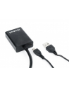 Adapter GEMBIRD A-VGA-HDMI-01 (HDMI F - D-Sub (VGA)  Jack stereo 3 5 mm  USB 2.0 M; 0 15m; kolor czarny) - nr 7