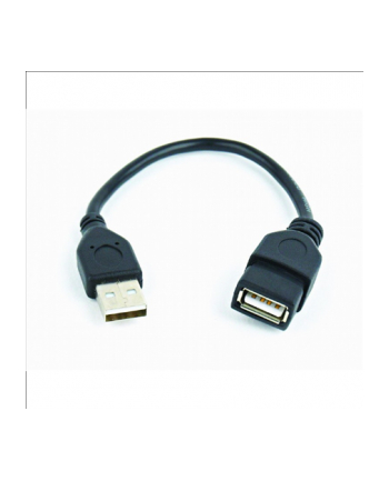 Kabel GEMBIRD CCP-USB2-AMAF-0.15M (USB 2.0 M - USB 2.0 F; 0 15m; kolor czarny)