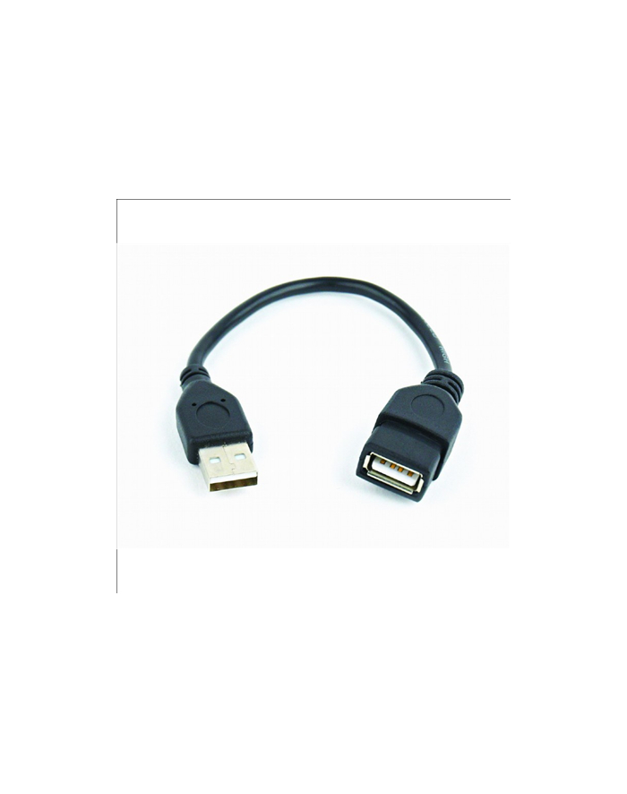 Kabel GEMBIRD CCP-USB2-AMAF-0.15M (USB 2.0 M - USB 2.0 F; 0 15m; kolor czarny) główny