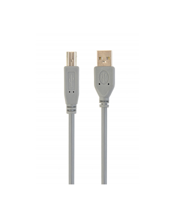 Kabel USB 2.0 typu AB AM-BM 1.8m szary