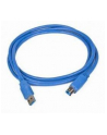 Kabel USB 3.0 typu AB AM-BM  3m niebieski - nr 1