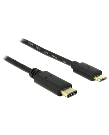 Kabel DELOCK  83334 (Micro USB M - USB typu C M; 2m; kolor czarny)