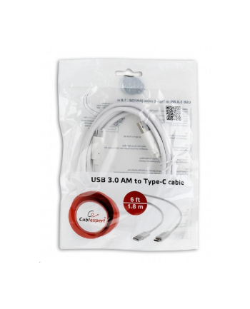 Kabel GEMBIRD CCP-USB3-AMCM-1M-W (USB 3.0 typu C M - USB 3.0 M; 1m; kolor biały)