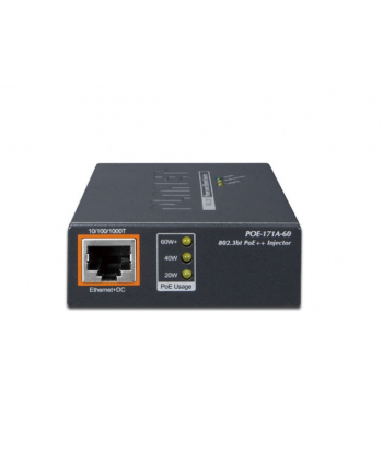 PLANET POE INJECTOR POE-171A-60 (1-PORT 1000MB/S 802.3BT  60W)