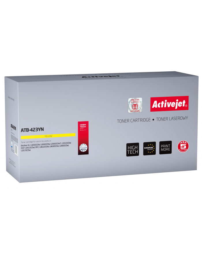 Toner Activejet ATB-423YN (zamiennik Brother TN-423Y; Supreme; 4 000 stron; żółty) główny