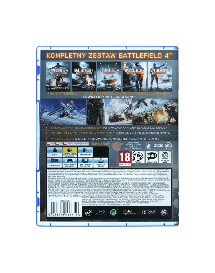 electronic arts Gra PS4 Battlefield 4 Premium Edition PL (wersja BOX; PL; od 18 lat) główny