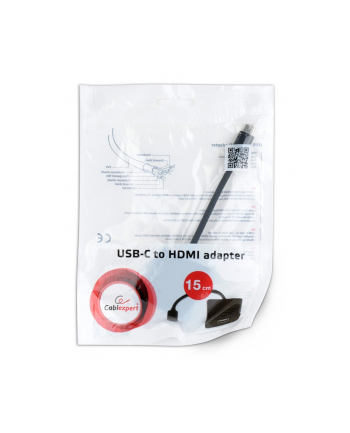 Adapter GEMBIRD A-CM-HDMIF-01 (USB 3.1 typu C M - HDMI F; 0 15m; kolor czarny)