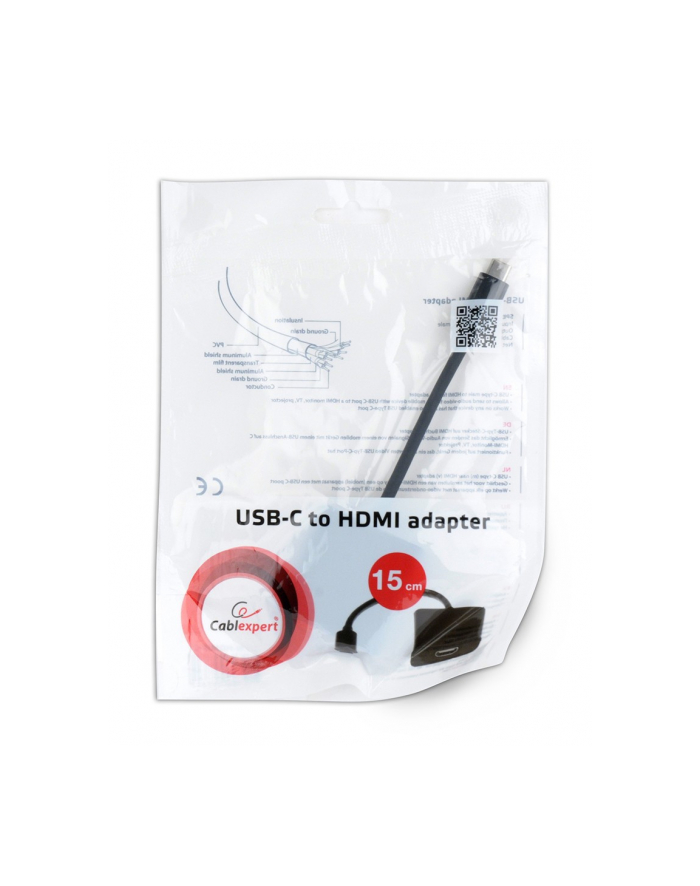 Adapter GEMBIRD A-CM-HDMIF-01 (USB 3.1 typu C M - HDMI F; 0 15m; kolor czarny) główny
