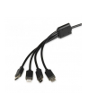 Kabel IBOX IKUM4W1 (USB 2.0 typu A M - 8-Pin  Micro USB  Mini USB  USB typu C M; 0 6m) - nr 1