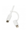 Kabel IBOX IKUML2W1 (USB 2.0 typu A M - Lightning  Micro USB M; 1m; kolor biały) - nr 10