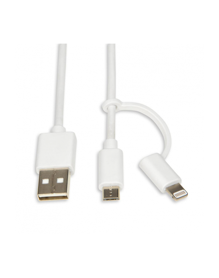 Kabel IBOX IKUML2W1 (USB 2.0 typu A M - Lightning  Micro USB M; 1m; kolor biały) główny