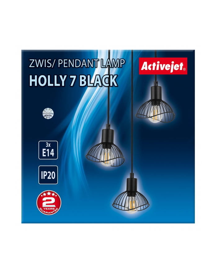 Lampa Activejet AJE-HOLLY 7 Black (E14 x 3) główny