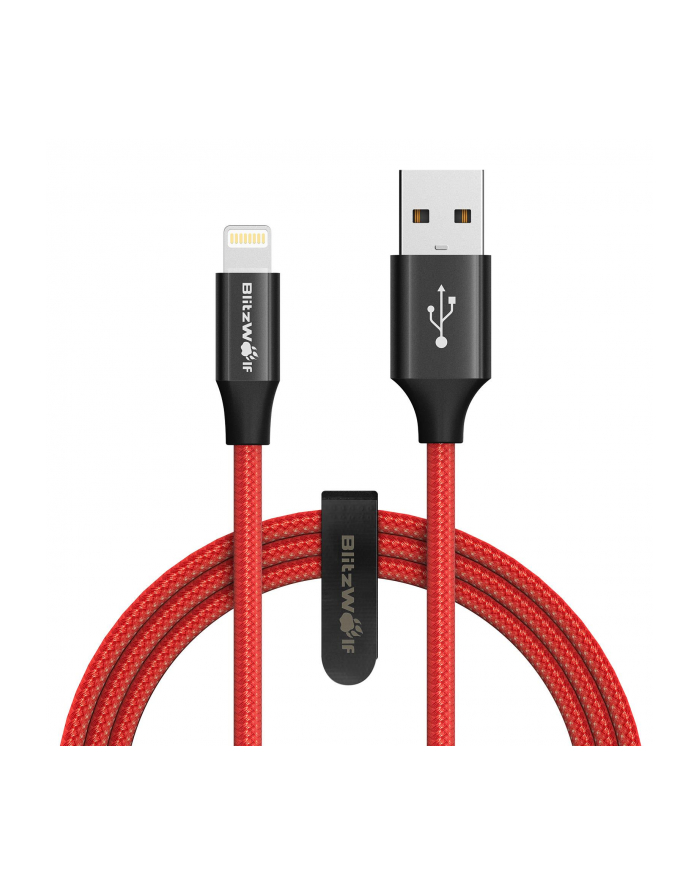 Kabel BlitzWolf BW-MF10 (Lightning - USB 2.0 ; 1 8m; kolor czerwony) główny