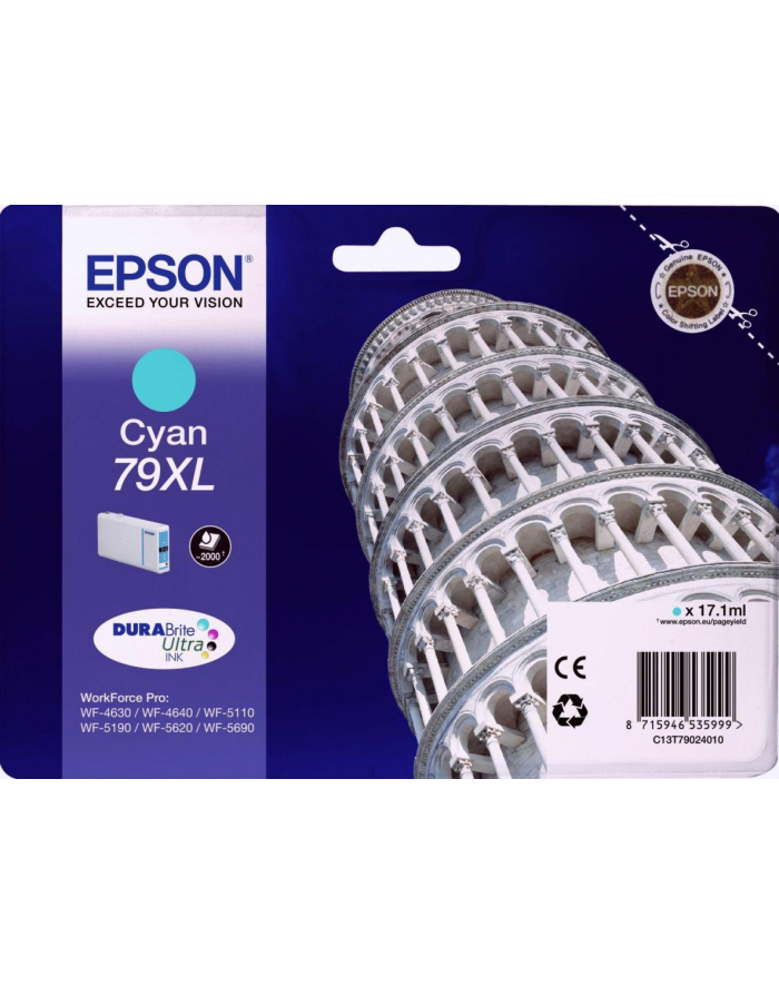 Tusz Epson C13T79024010 (oryginał ; 17.1 ml; niebieski) główny