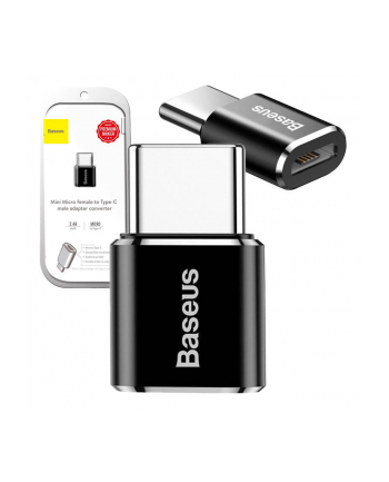 Adapter Baseus CAMOTG-01 (Micro USB - USB typu C ; kolor czarny) nr 1
