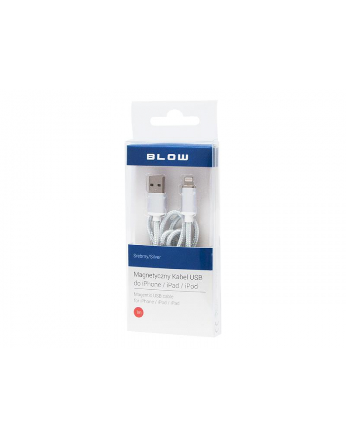 Kabel BLOW 66-107# (USB 2.0 - Lightning ; 1m; kolor srebrny) główny