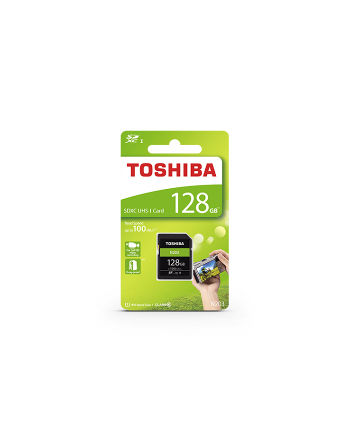 Karty pamięci Toshiba N203 R100 THN-N203N1280E4 (128GB; Class 10  Class U1) główny