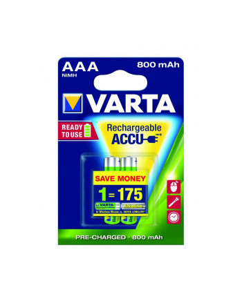 VARTA Akumulator NiMH HR03 AAA/1.2V/800mAh - 2 szt.