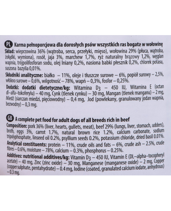 Karma DOLINA NOTECI Premium Wołowina (0 40 kg )