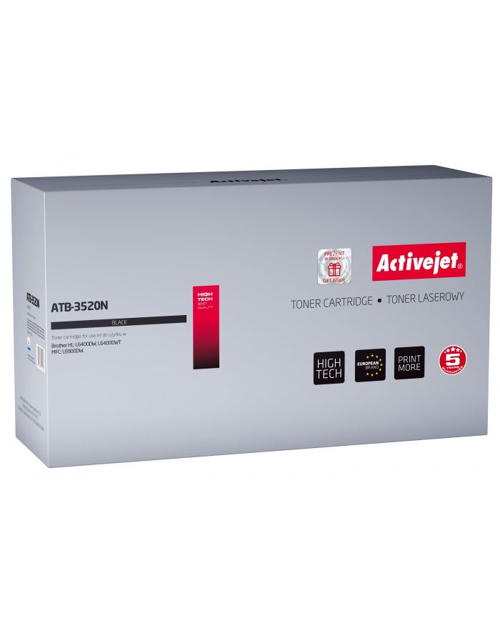 Toner Activejet ATB-3520N (zamiennik Brother TN-3520; Supreme; 20 000 stron; czarny) główny