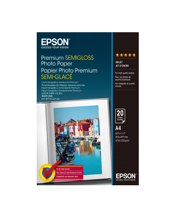 Papier Epson A4 Premium Semigloss Photo - 20 ark.
